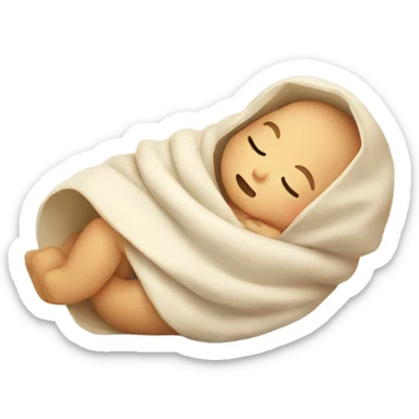 Baby burrito sleeping sticker