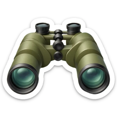 military map with binoculars sticker
