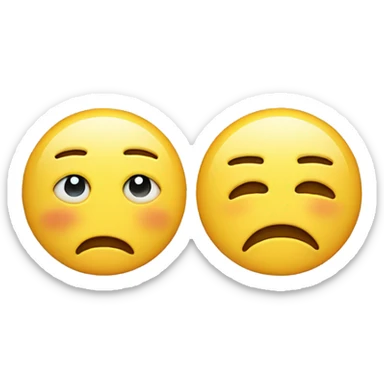 a set of very happy, happy, neutral sad and very sad emojis  sticker