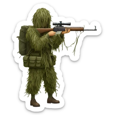 ww2 ghillie sticker