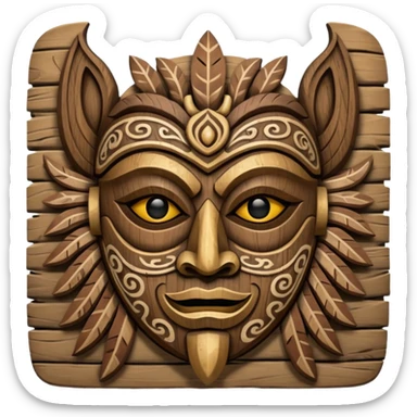 tribal mask sticker