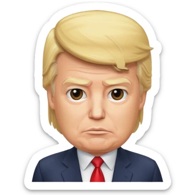 donald trump as blockhead sticker