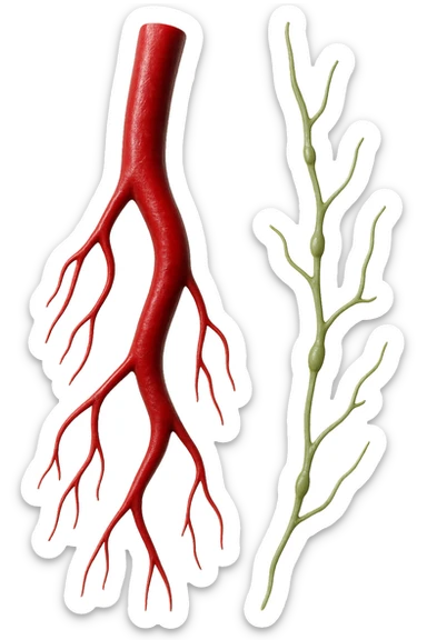 vena umana anatomica e vena linfatica realistiche, IPERREALISTICA 4K sticker