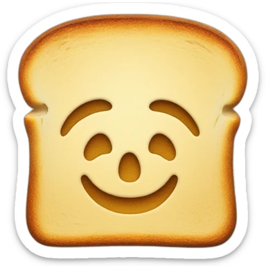toast with apple logo grill on it sticker