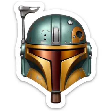Mandalorian helmet sticker