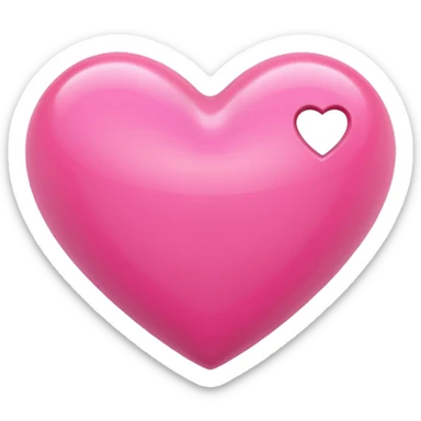 A heart that expresses a deep love for someone. With a pink style. And a 3d look sticker