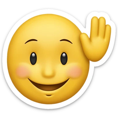 Animated Smiley emoji tapping the side of the head duh sticker