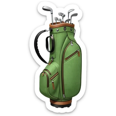 golf bag with a strap sticker