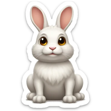 Conejo con ojos de marciano cola de dragón sticker