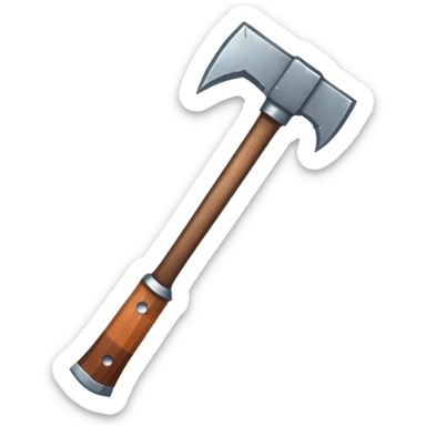 AXE IN THE STYLE OF THE MINECRAFT GAME sticker