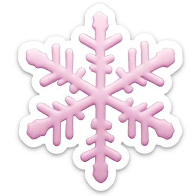 pastel pink snowflake  sticker