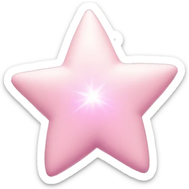 pale pink star sparkle sticker