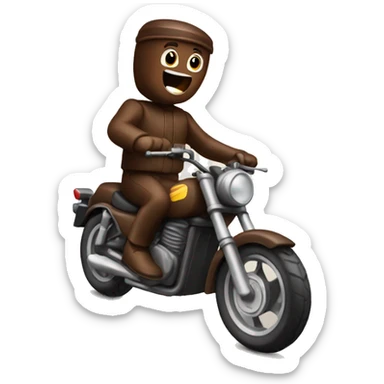 A Chocolate Bar driving a Motorbike sticker