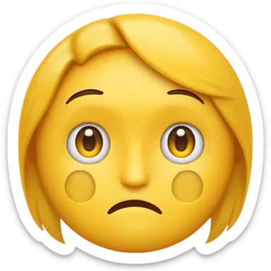 An emoji face that expresses “ I DONT KNOW “ feeling  sticker