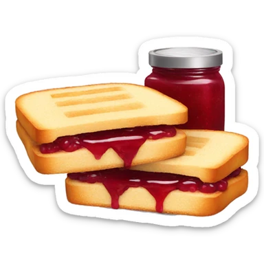 tost with jam sticker