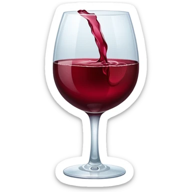 glass of wine  sticker