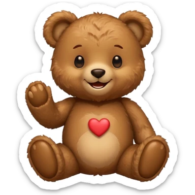 teddy bear saying yes sticker