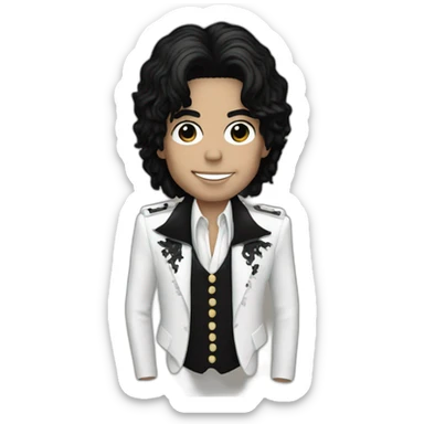 Michael jackson white sticker