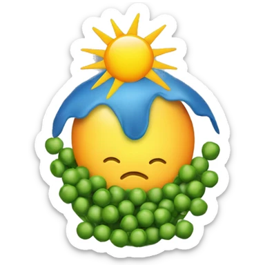 the sun but it’s actually a pea sticker