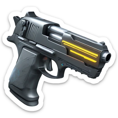 sci fi desert eagle gun sticker