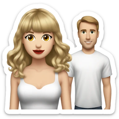 Taylor swift and Travis Kielce  sticker