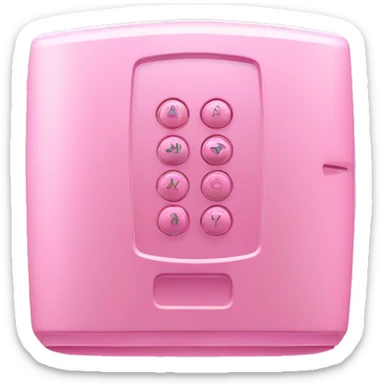 Pink security alarm system sticker