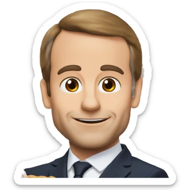 Macron qui porte du Nutella  sticker