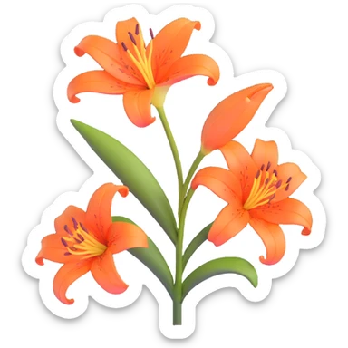 lily flower sticker