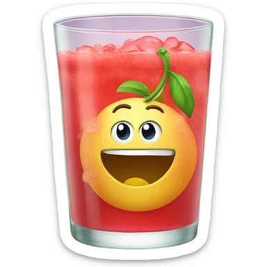 fruit punch in a glass sticker
