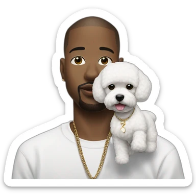 rappers whit bichon sticker