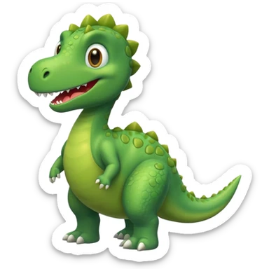  cute green color dinosaur sticker