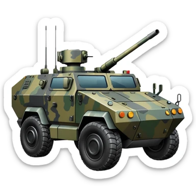 generate an ultra realistic armored vehicle sticker