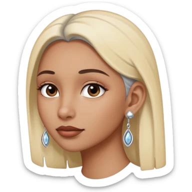 hipster earring sticker