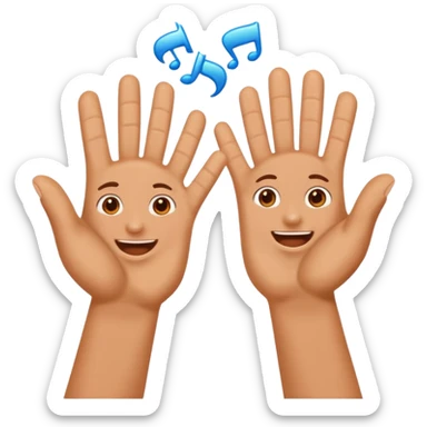 hands clapping for talent sticker