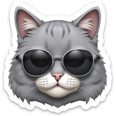 Cat with sunglasses sticker