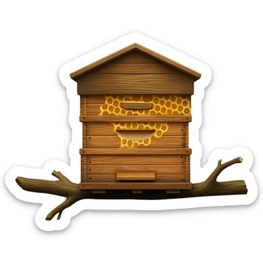 beehive on tree sticker