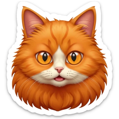 very scared cat sticker