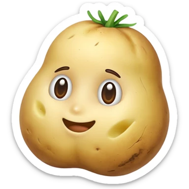 potato without skin sticker