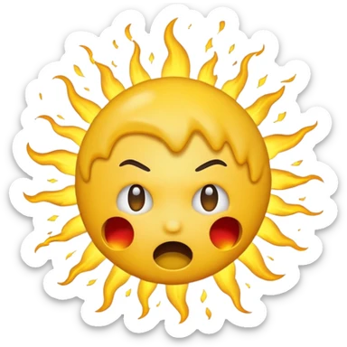 head exploding mind blown emoji. sticker