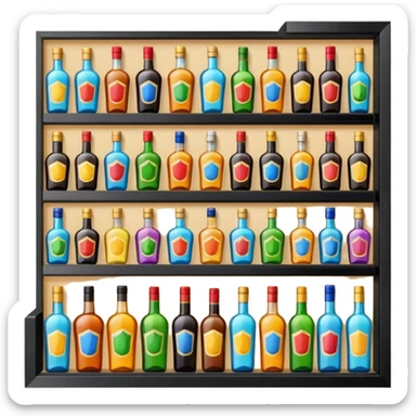 Alcohol store sticker