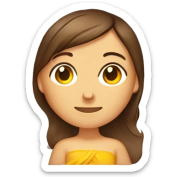 brown hair girl sun tanning on towel sticker