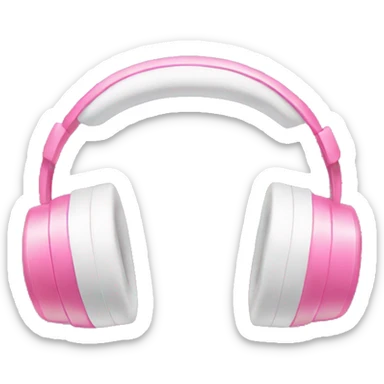 Pink headphone with white bows sticker