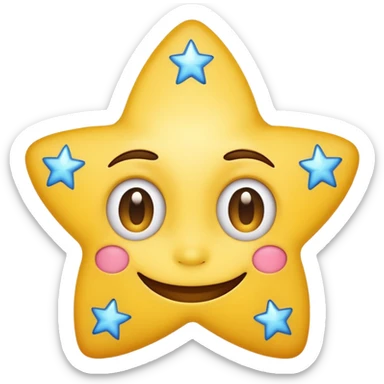 Smiling emoji with star eyes sticker