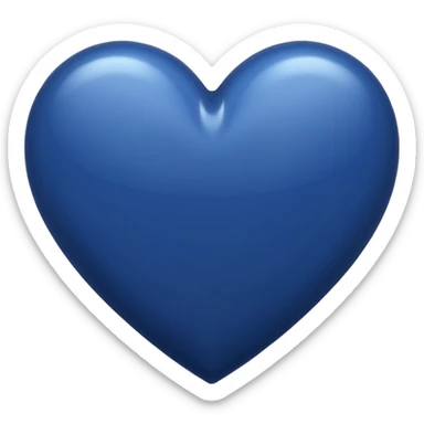 navy blue heart sticker