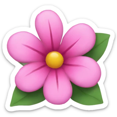 Pink flower sticker