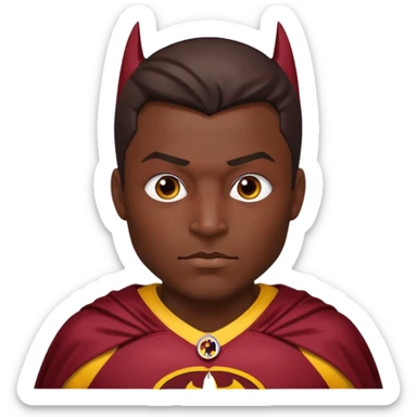 Batman with the redskins uniform sticker