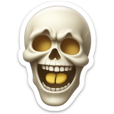Laughing skull￼ sticker