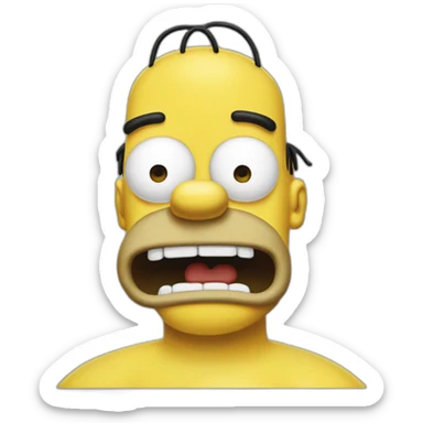 Homer simpson nu sticker