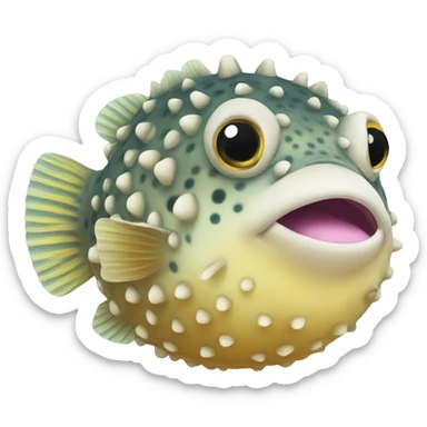 puffer fish sticker