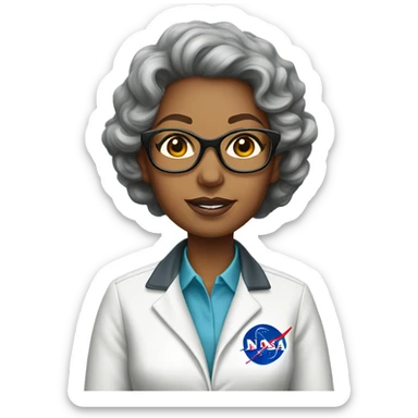 Annie Easley, NASA scientist uniform, remove glasses sticker